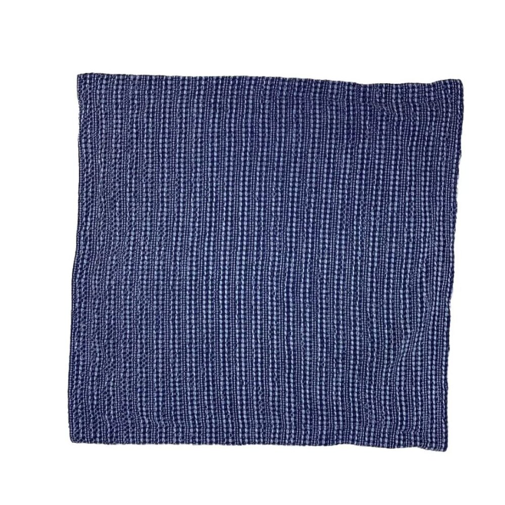 Restoration Hardware Blue Textured Sham Pillowcase 26x26 Cotton Bedding Woven